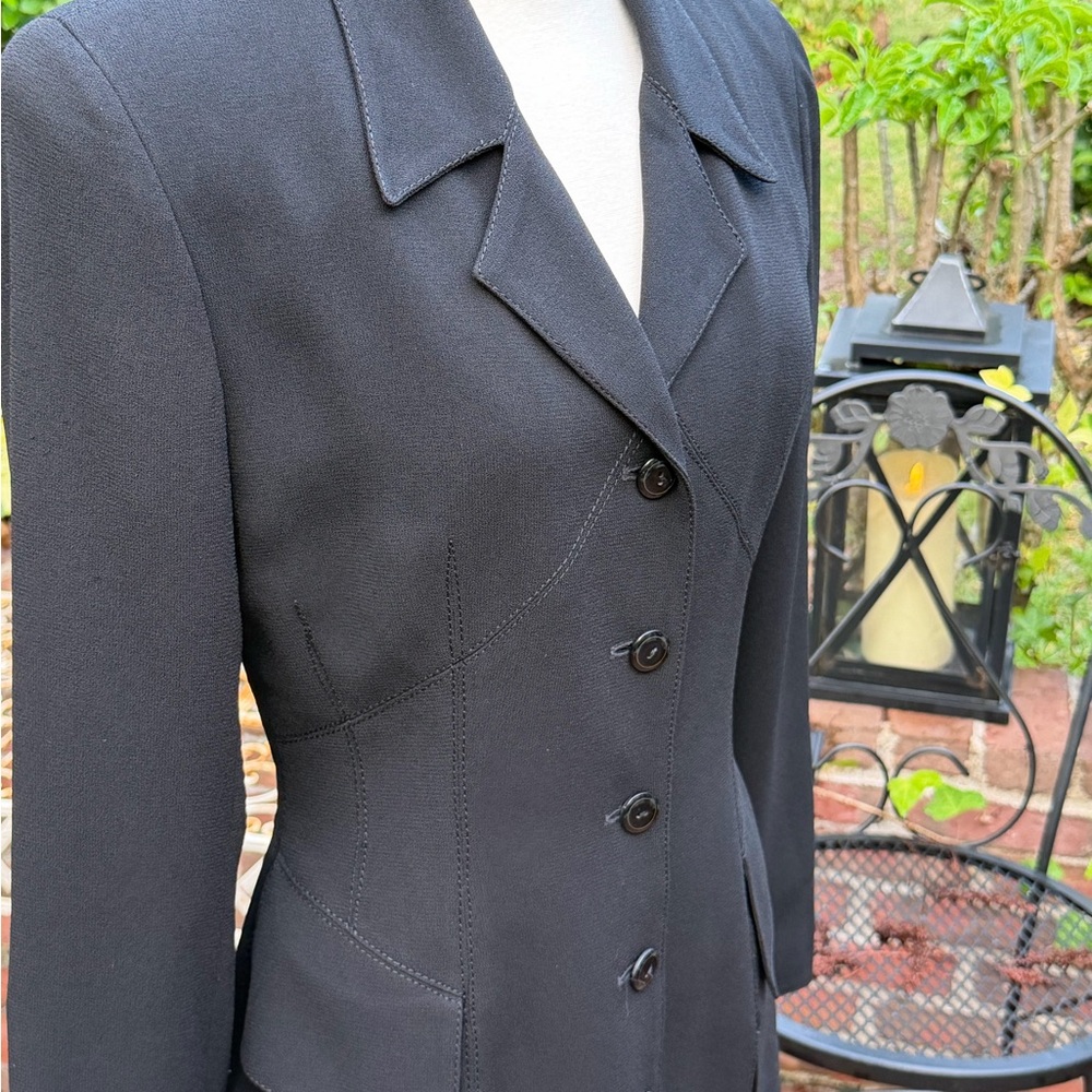 Cynthia Steffe Black Tailored Button-Front Blazer size 4 - Picture 2 of 9